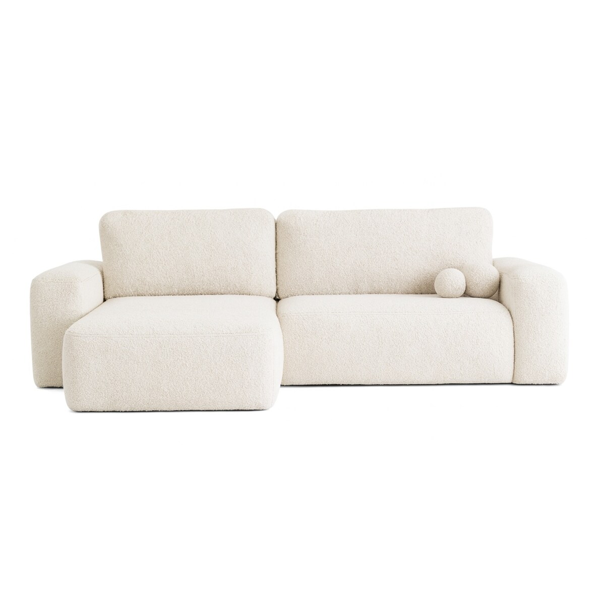 Narożnik Lewy ILO z funkcją spania i pojemnikiem na pościel, biały