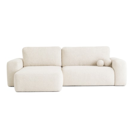 Narożnik Lewy ILO z funkcją spania i pojemnikiem na pościel, biały