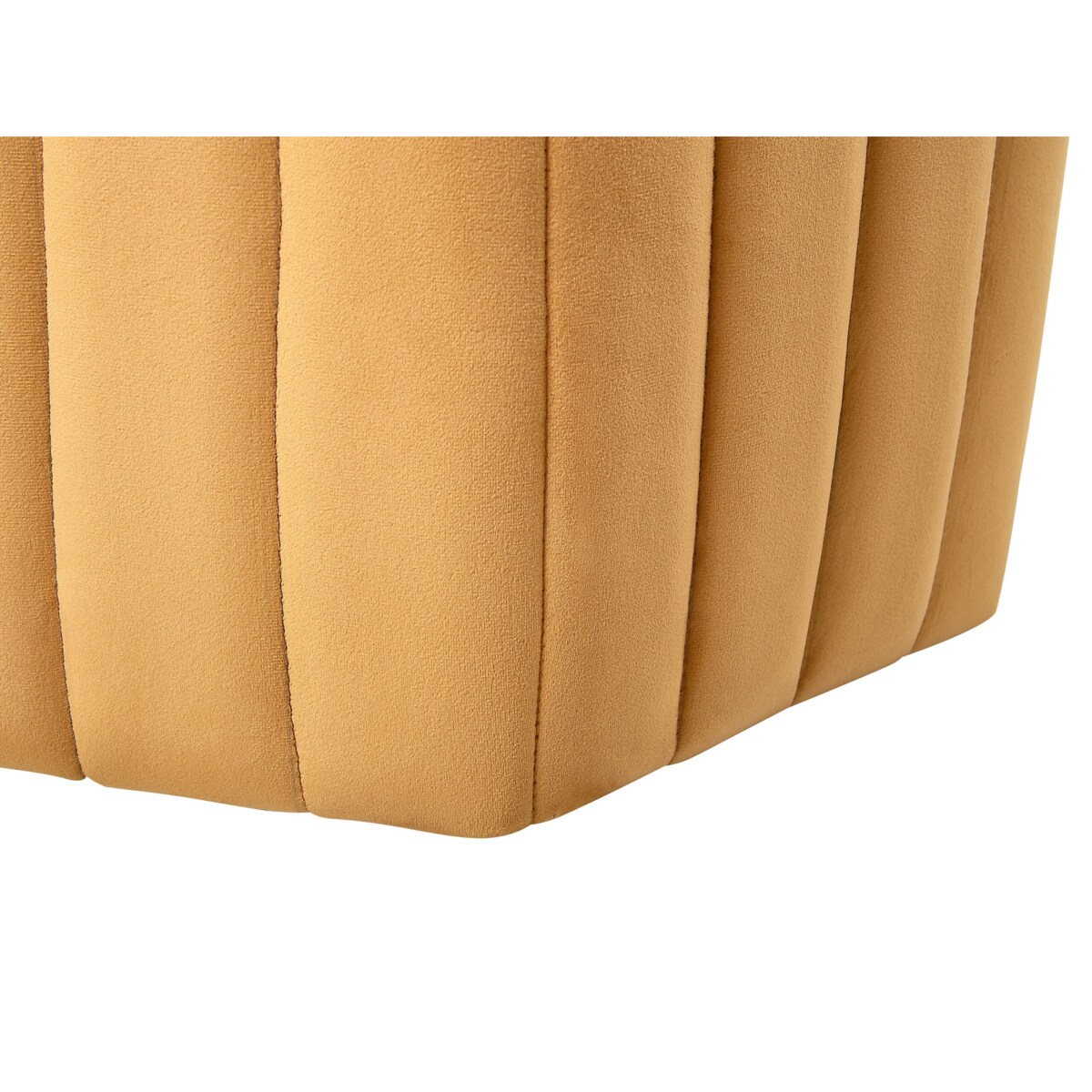 Puf welurowy 29 x 53 x 48 cm żółty MURIETTA