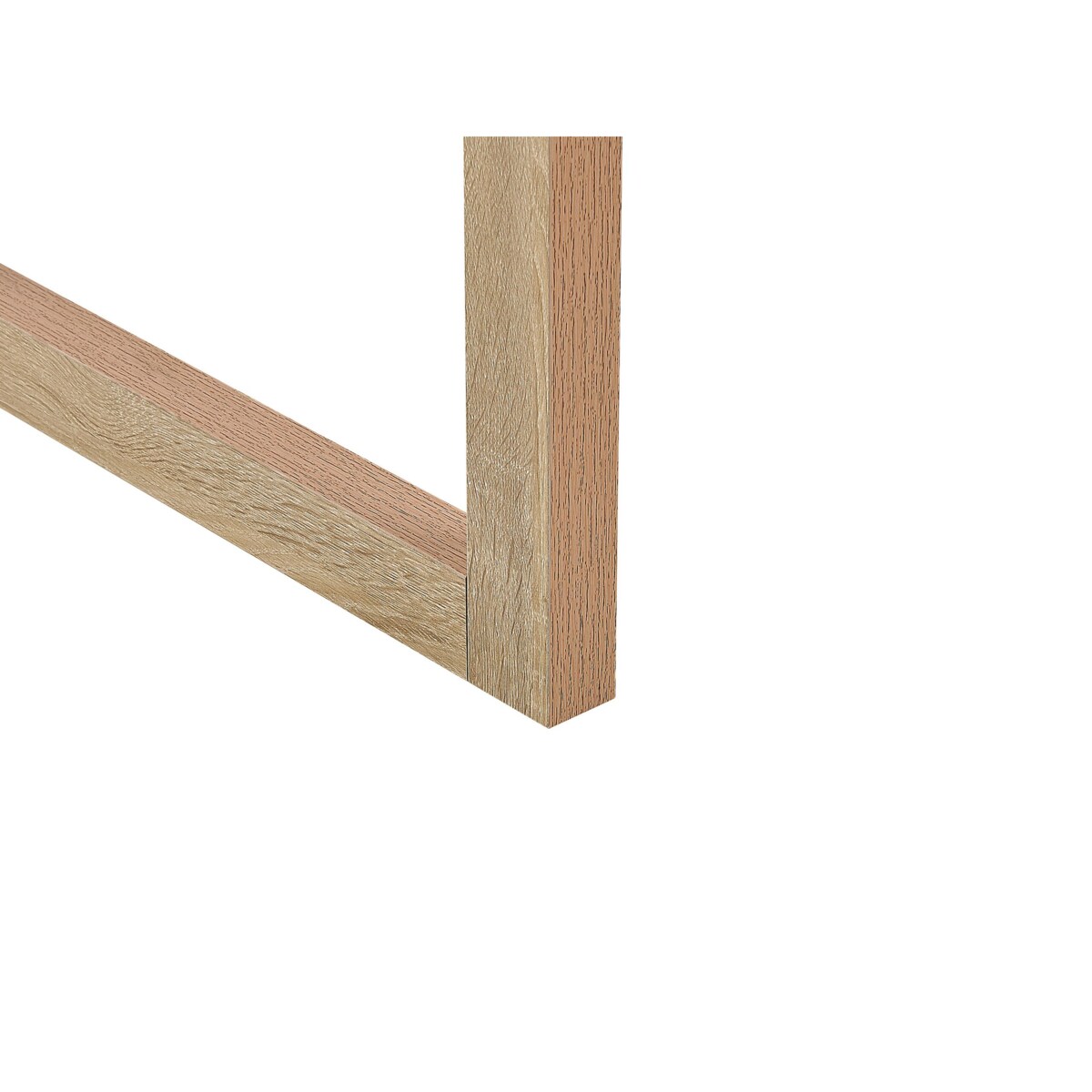 Biurko z szufladą 110 x 50 cm białe z jasnym drewnem JOHNSON