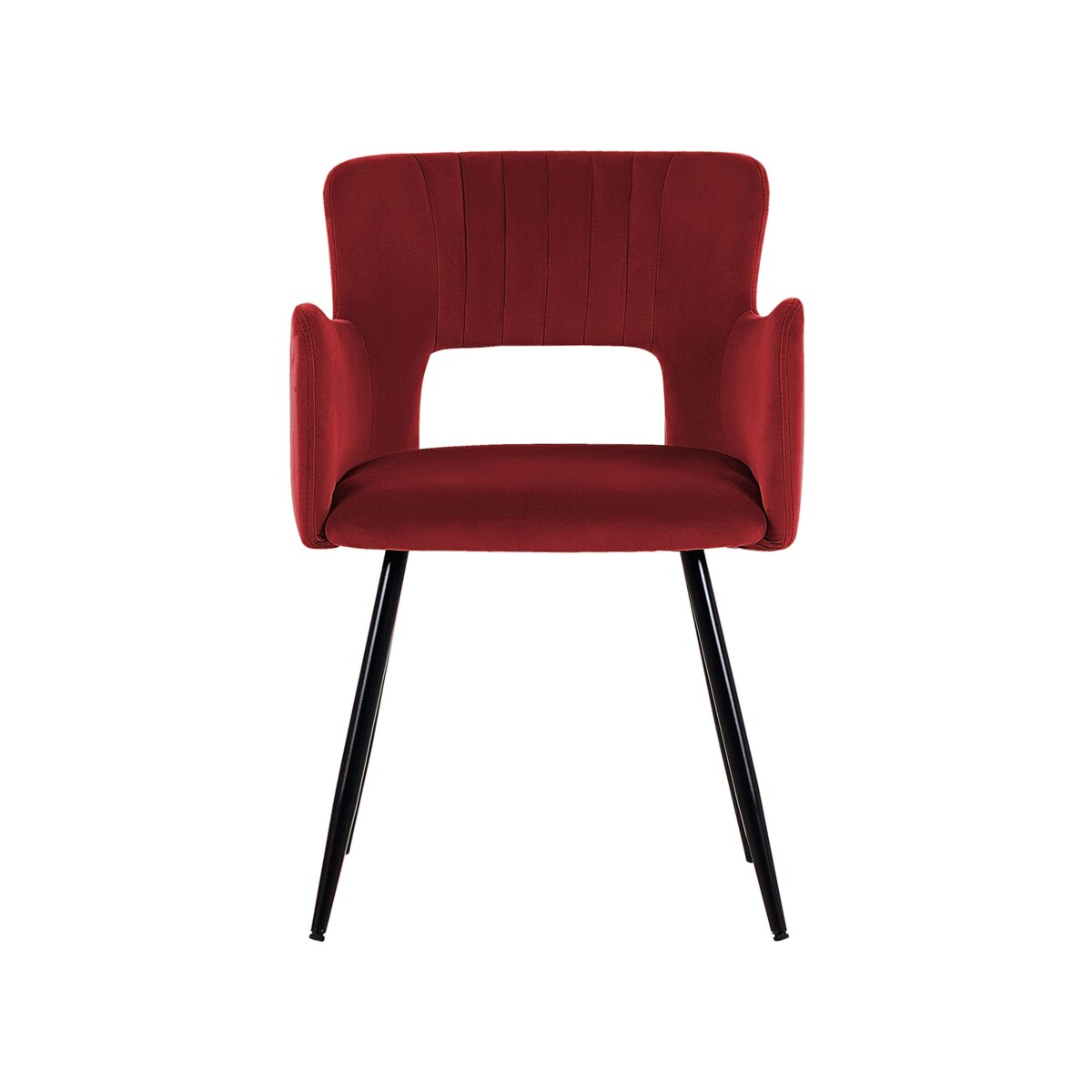 2 krzesła do jadalni welurowe ciemnoczerwone SANILAC