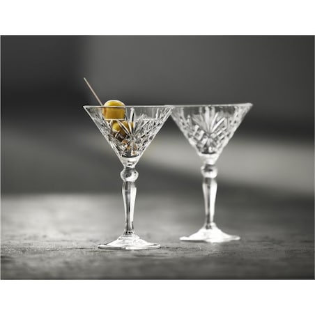 Kieliszki do martini ze szkła kryształowego Melodia 210 ml 4 sztuki 33657