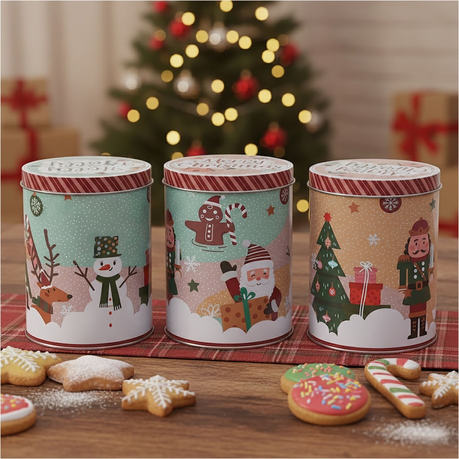 Puszka Na Pierniki Ciastka Boże Narodzenie 10X14 Cm Świąteczna Dekoracyjna Cukierki Słodycze