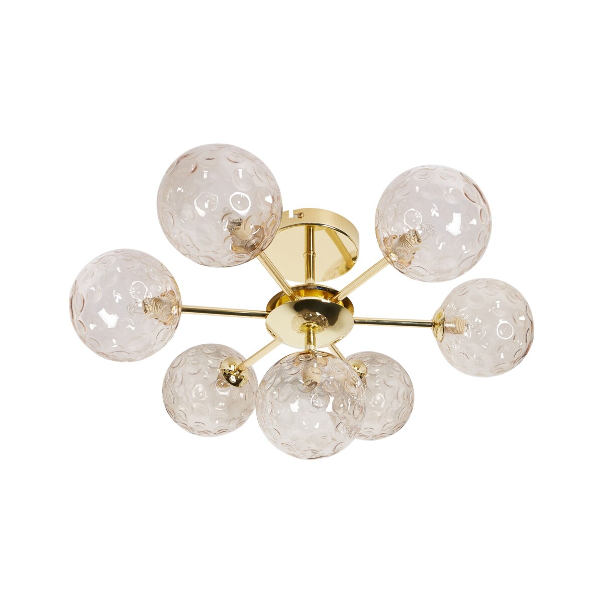 Lampa 7-punktowa szklana beżowa ANADYR