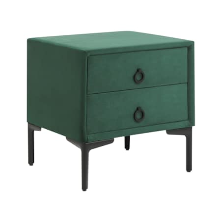 Zestaw mebli do sypialni welurowy 140 x 200 cm zielony SEZANNE