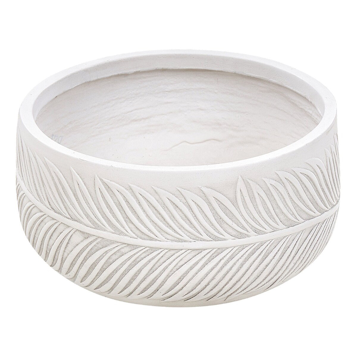 Doniczka okrągła 35 x 35 x 19 cm złamana biel FTERO