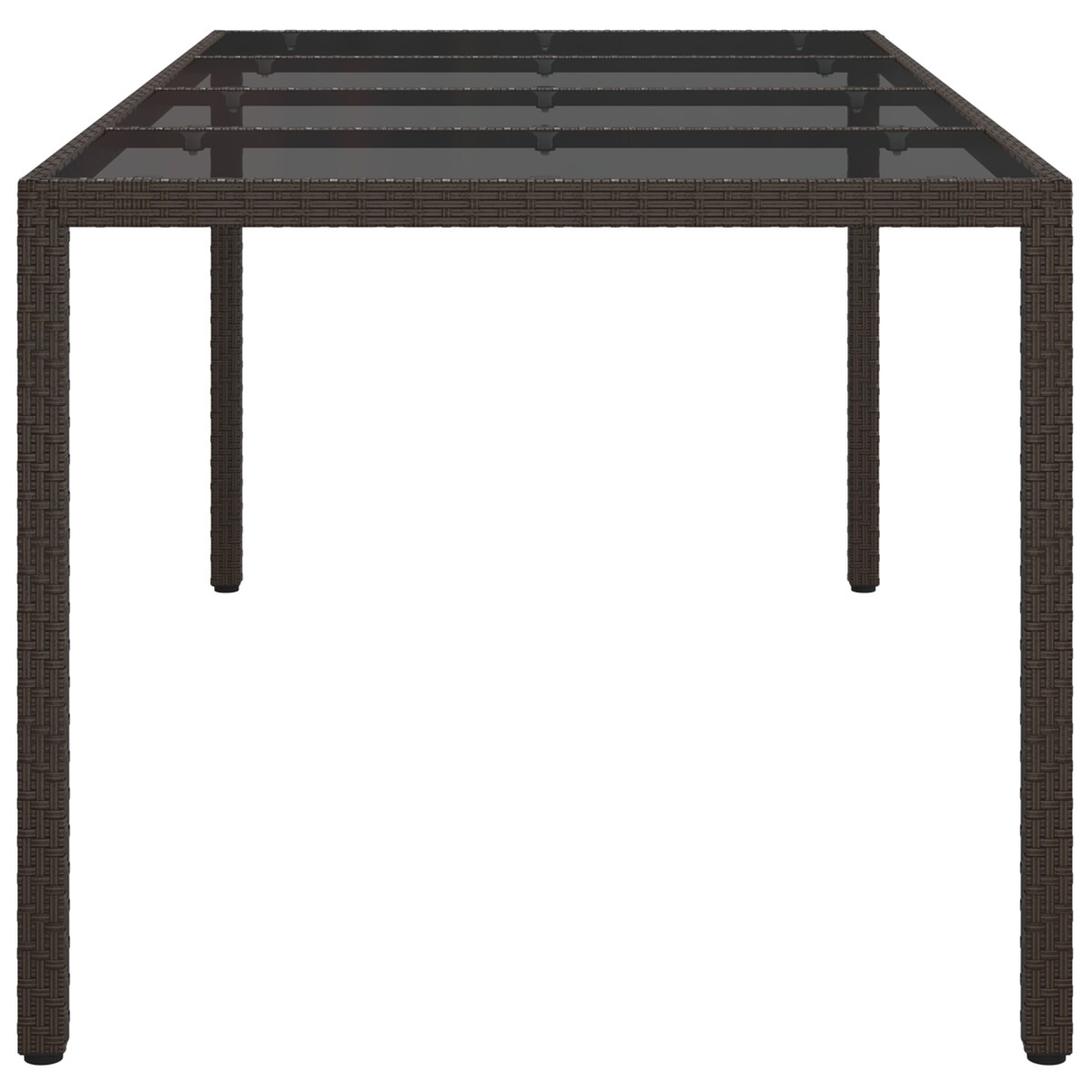 vidaXL Stół jadalniany Brązowy 190x90x75 cm Polirattan