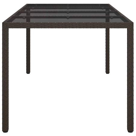 vidaXL Stół jadalniany Brązowy 190x90x75 cm Polirattan
