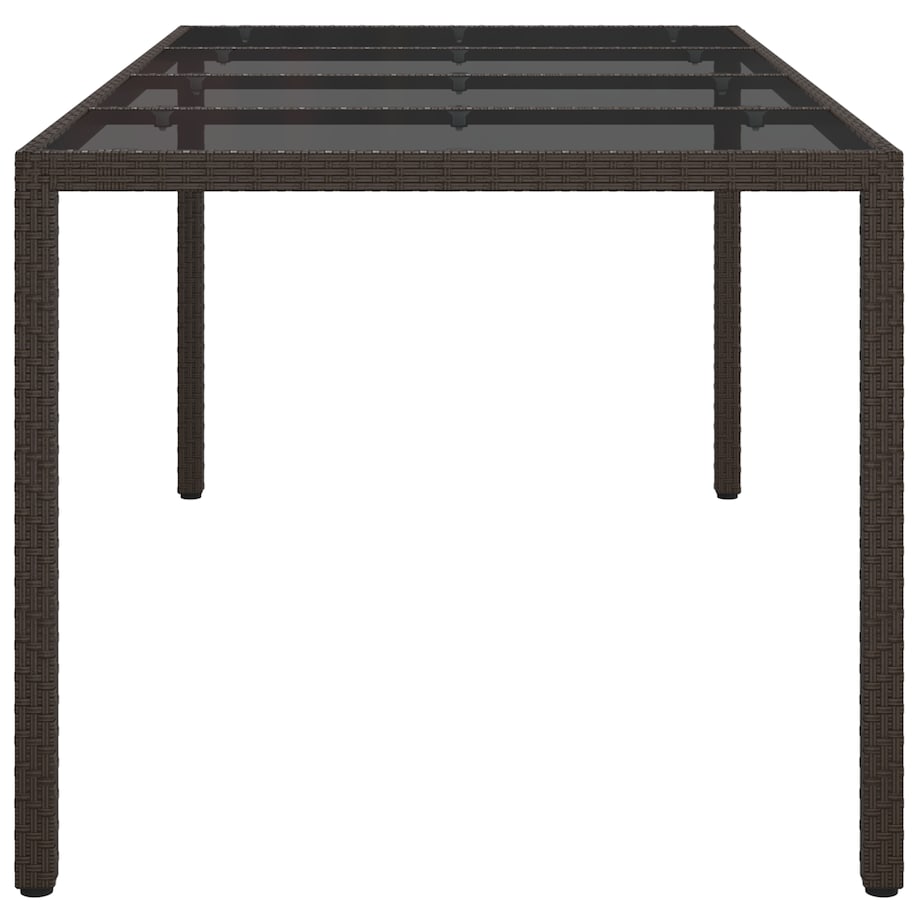 vidaXL Stół jadalniany Brązowy 190x90x75 cm Polirattan