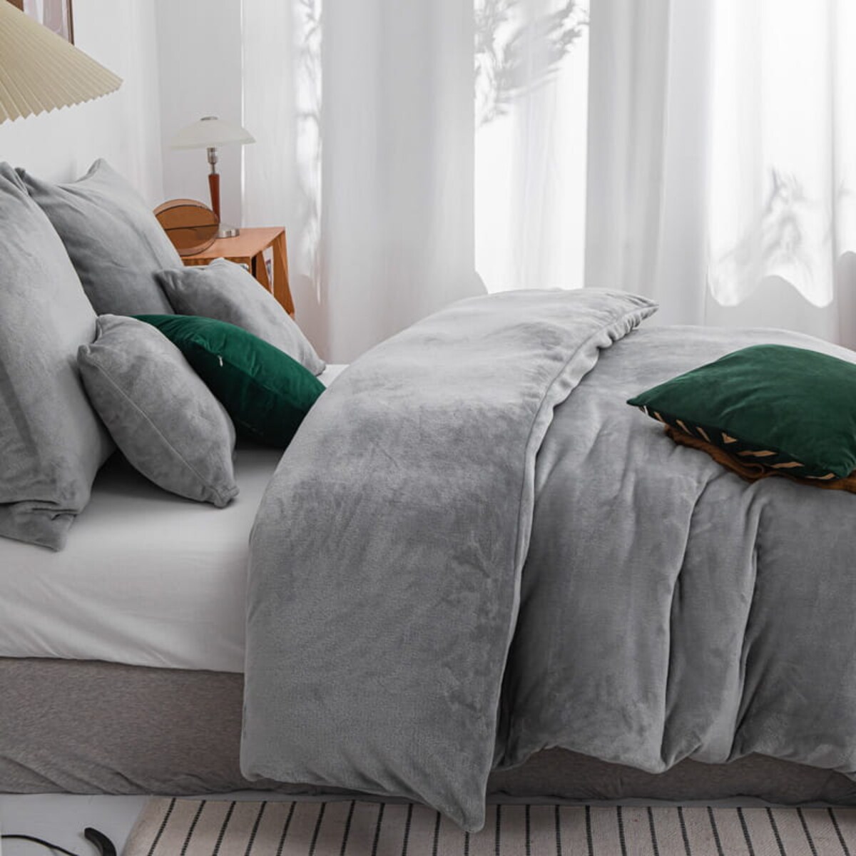 Szara Pościel MIŚ Z Mikrofibry 220x200 Cozy