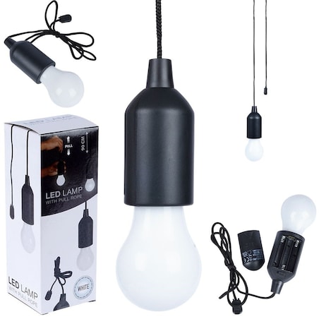 Lampa Wisząca Żarówka na Baterie Led Lampka Ogrodowa na Taras Balkon