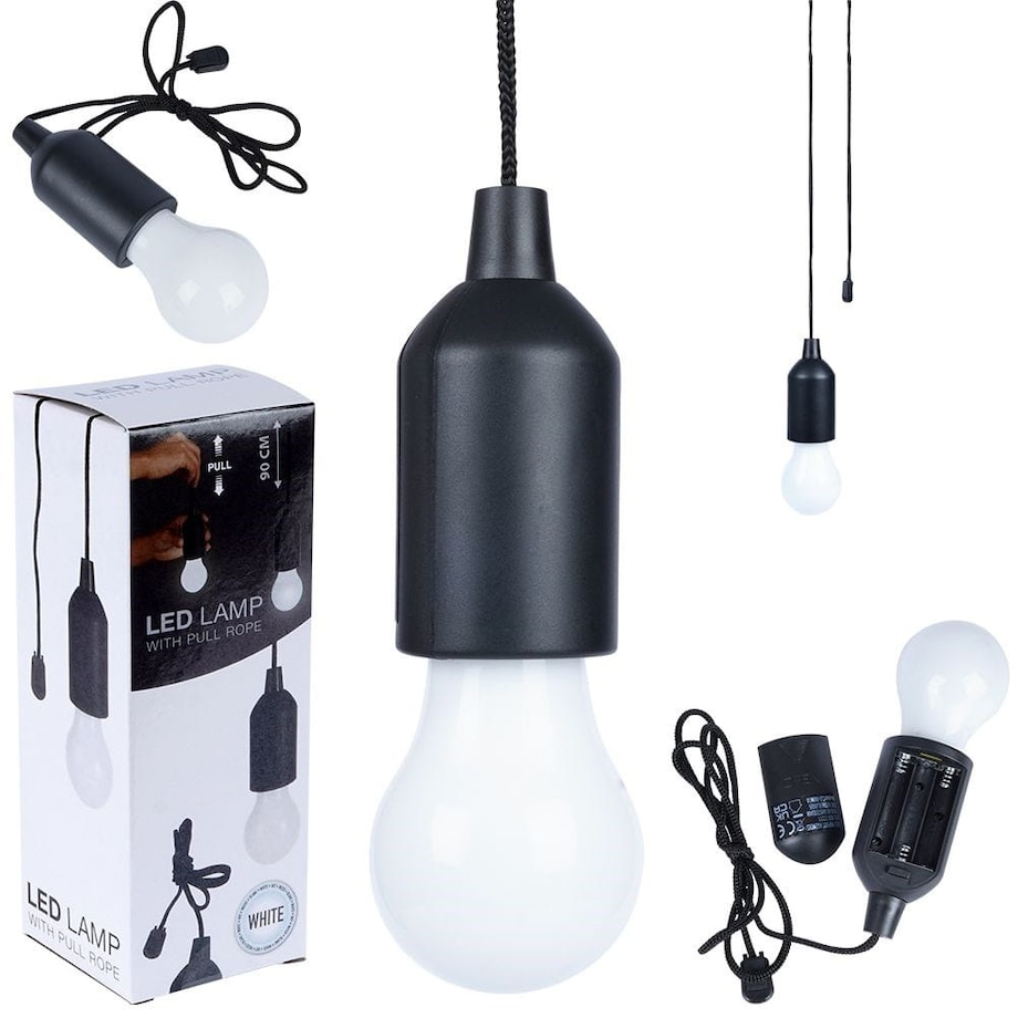 Lampa Wisząca Żarówka na Baterie Led Lampka Ogrodowa na Taras Balkon