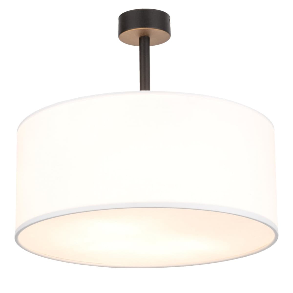 Sypialniana lampa sufitowa Rondo 4243 TK Lighting okrągła z tkaniny biała
