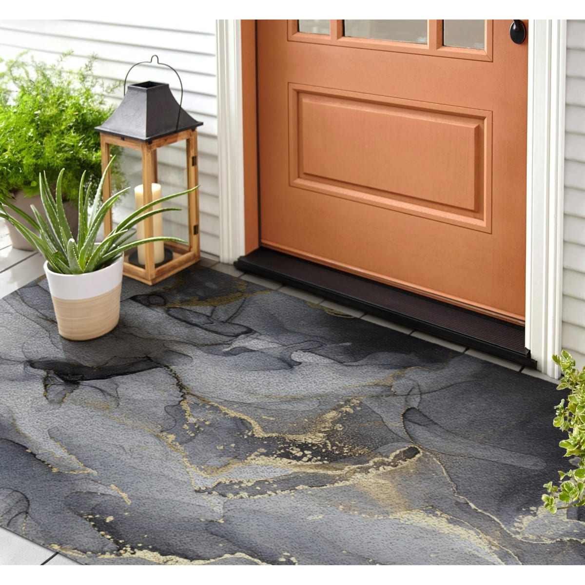 Wycieraczka zewnętrzna XXL Szary marmur 150x100cm