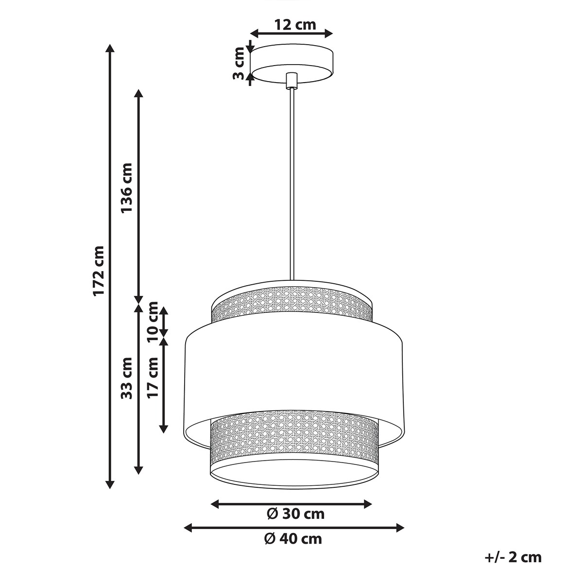 Lampa wisząca YUMURI Rattan Jasnobeżowy