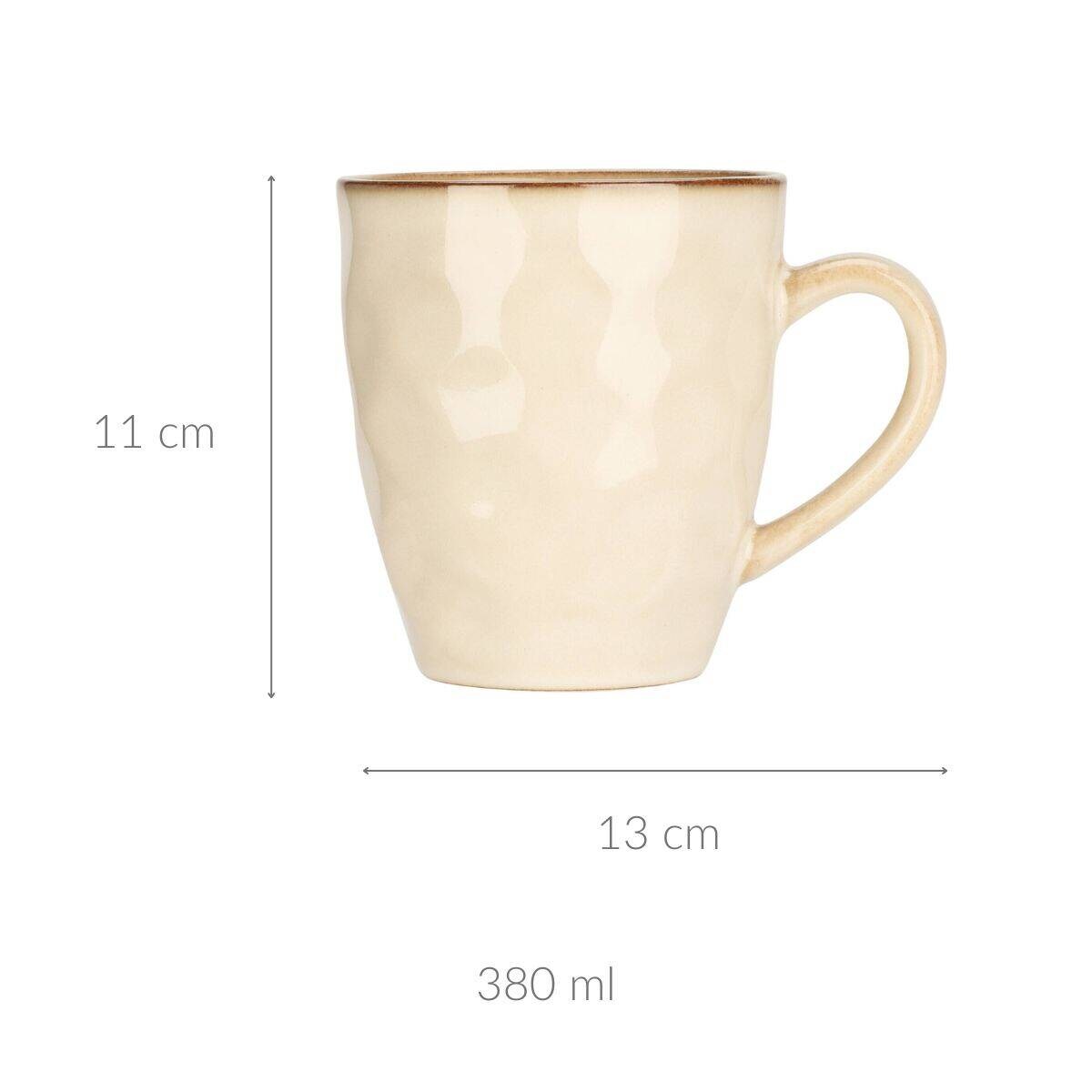 Kubek o strukturze kamienia, tłoczony, 380 ml