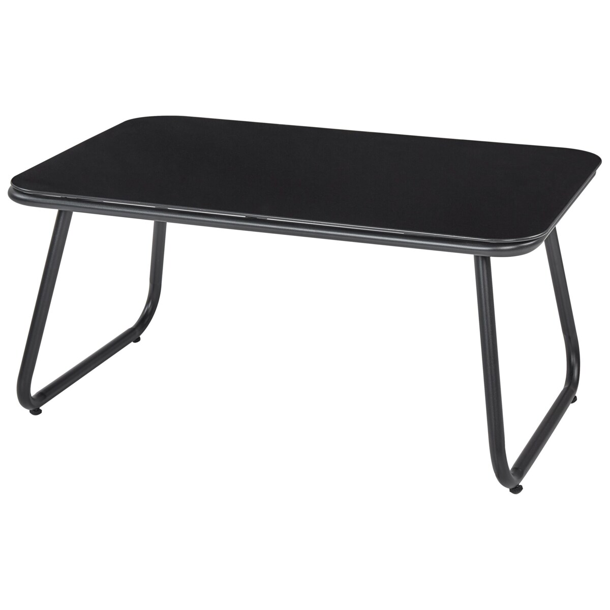 Zestaw ogrodowy ze stolikiem dla 4 osób POMONTE Metal Czarny