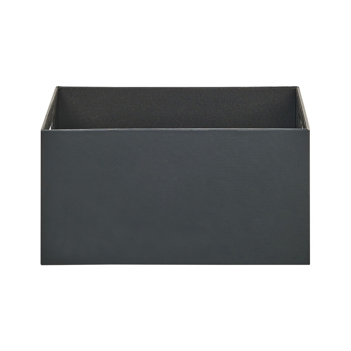 Zestaw 3 koszy z ekoskóry grafitowy LARSA