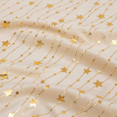 Obrus świąteczny, aksamitny, beżowy 140x360 cm