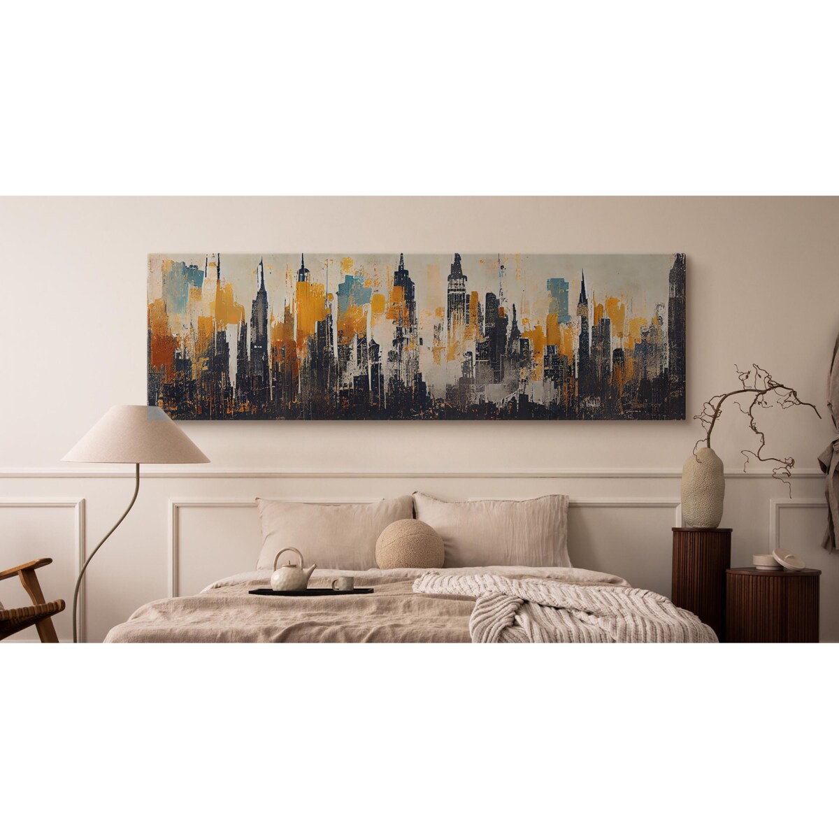 Obraz Panoramiczny Miejska Panorama Jak Malowana 145x45cm