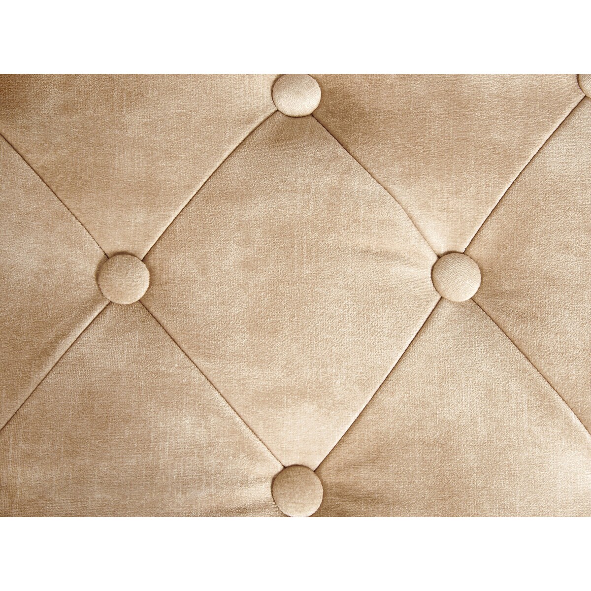 Ławka welurowa beżowa ROSEVILLE