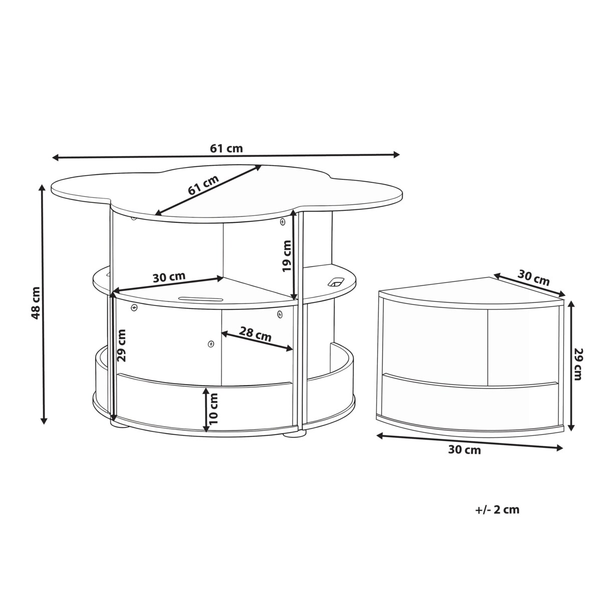 Stół z krzesłami dla dzieci TIBOO Jasnozielony