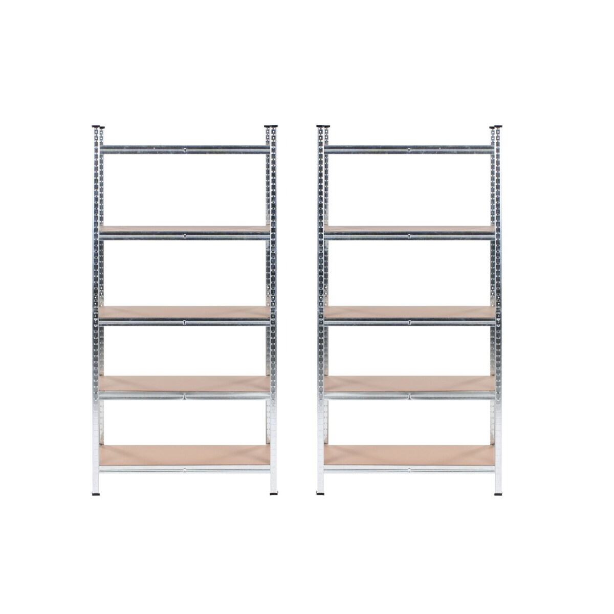 Zestaw 2 regałów z półkami XITTA Metal 75 cm 30 cm Srebrny