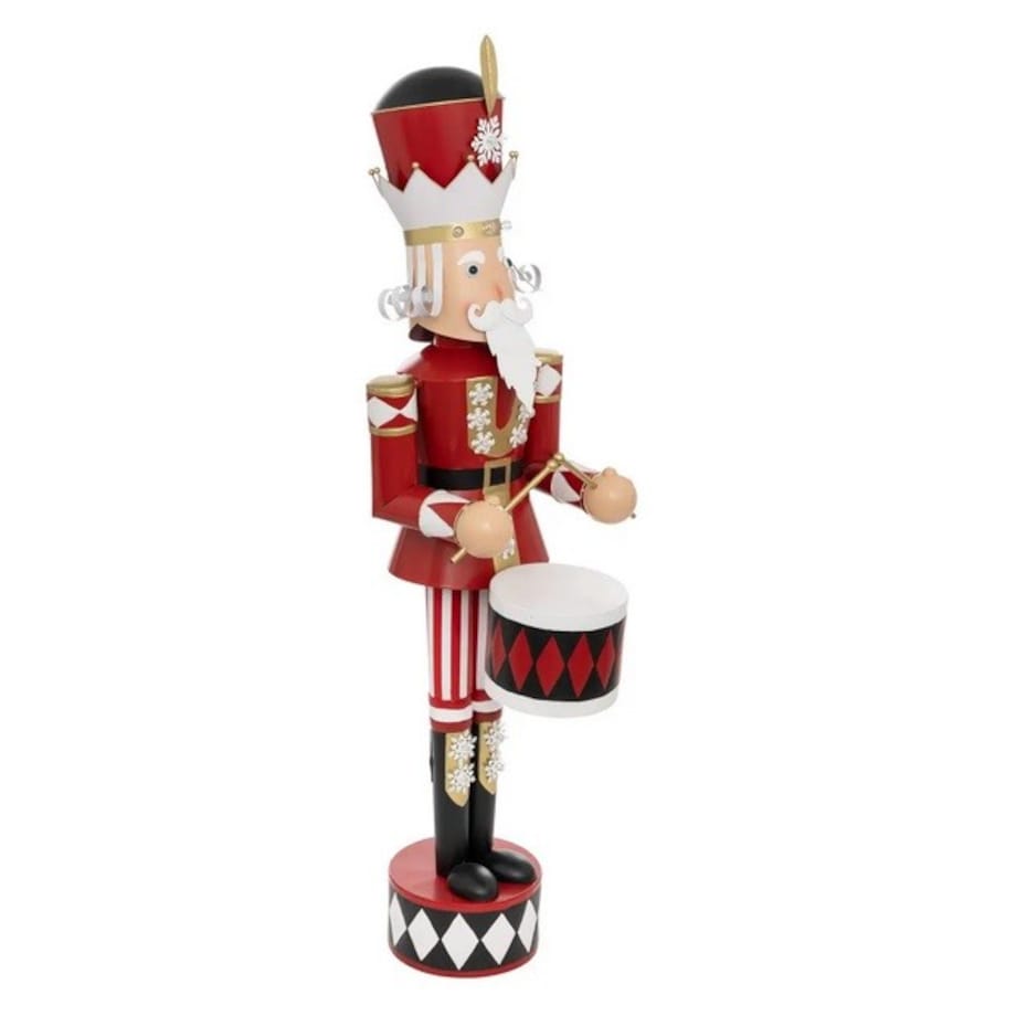 Dziadek do Orzechów metalowy z LED 154 cm