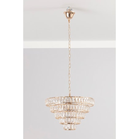 Lampa wisząca Crystal Gold, 46 x 28 cm