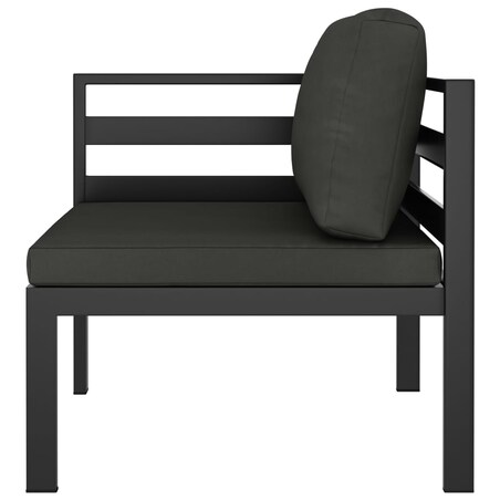 vidaXL 6-cz. zestaw mebli ogrodowych, poduszki, aluminium, antracyt
