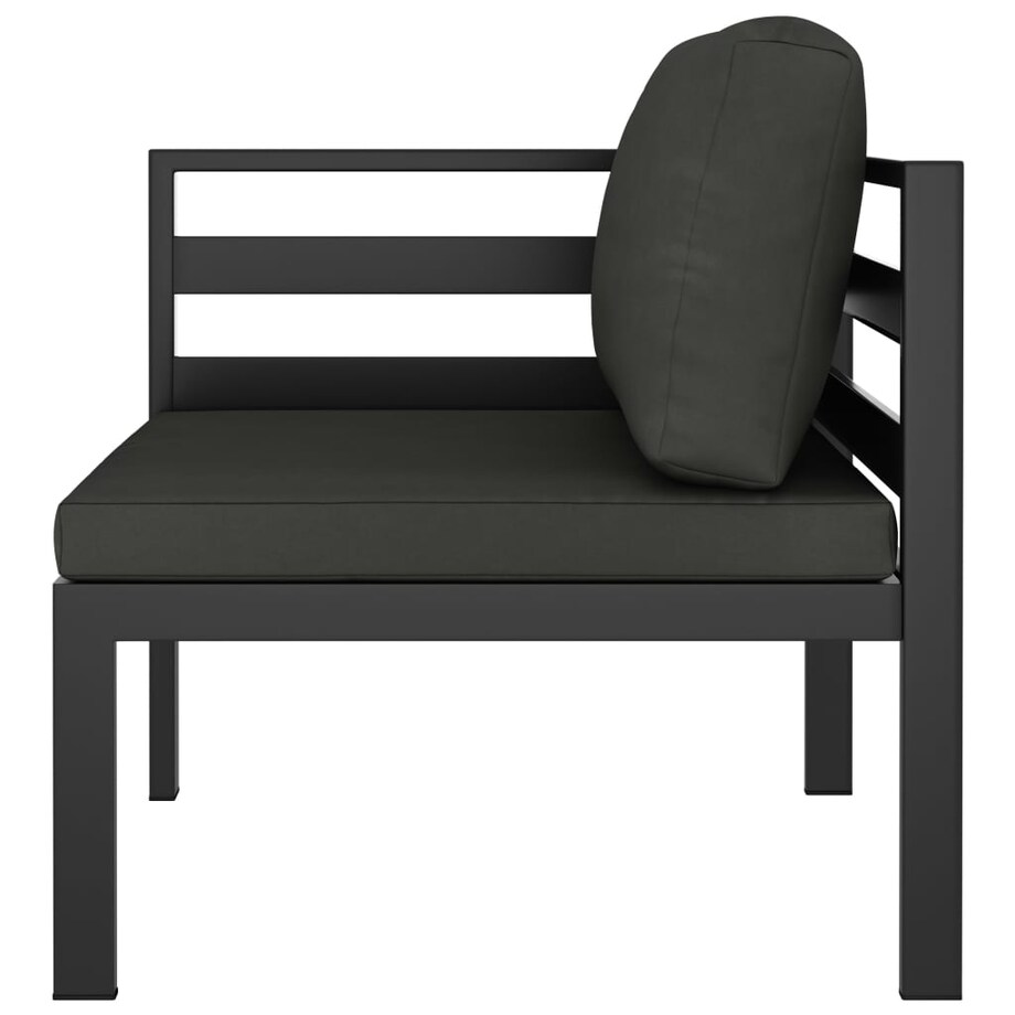 vidaXL 6-cz. zestaw mebli ogrodowych, poduszki, aluminium, antracyt