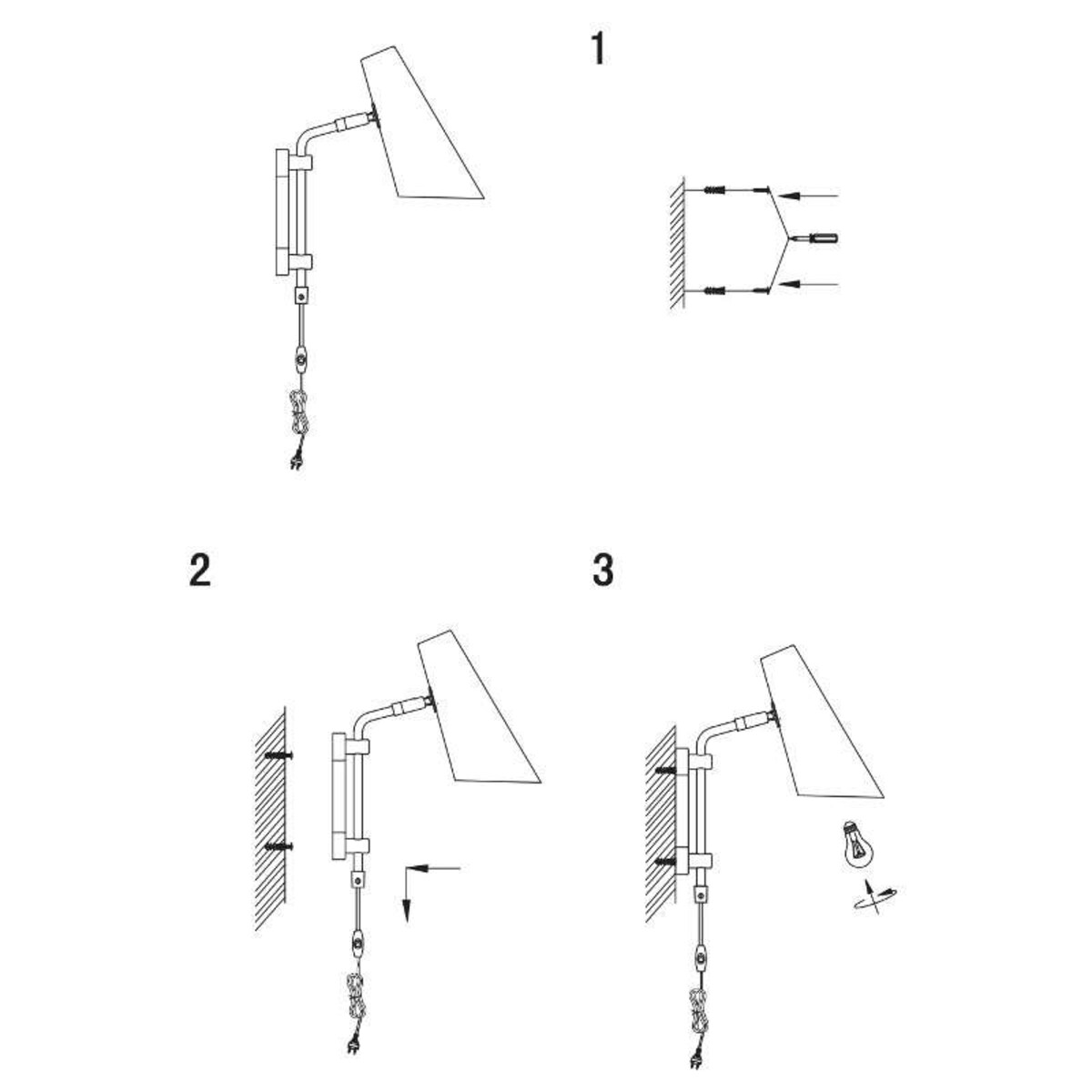 Kinkiet LAMPA ścienna CAL 106782 Markslojd metalowa OPRAWA reflektorek na wysięgniku czarny