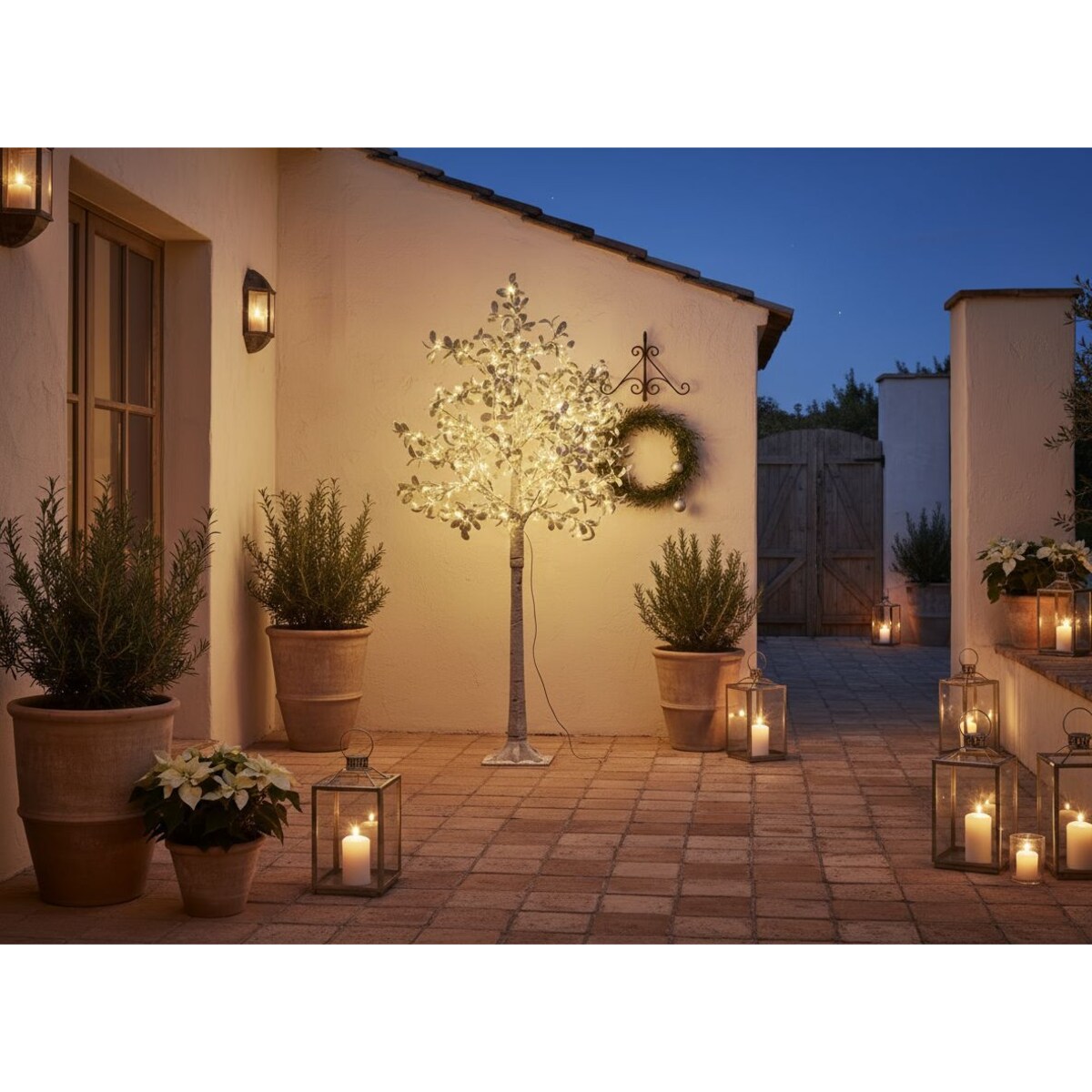 Dekoracja ogrodowa LED MELAKKO Drzewko 150 cm Zielony