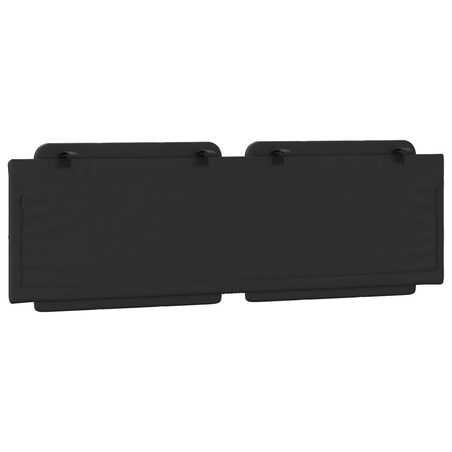 vidaXL Poduszka na wezgłowie, Zadar, czarna, 160 cm, sztuczna skóra