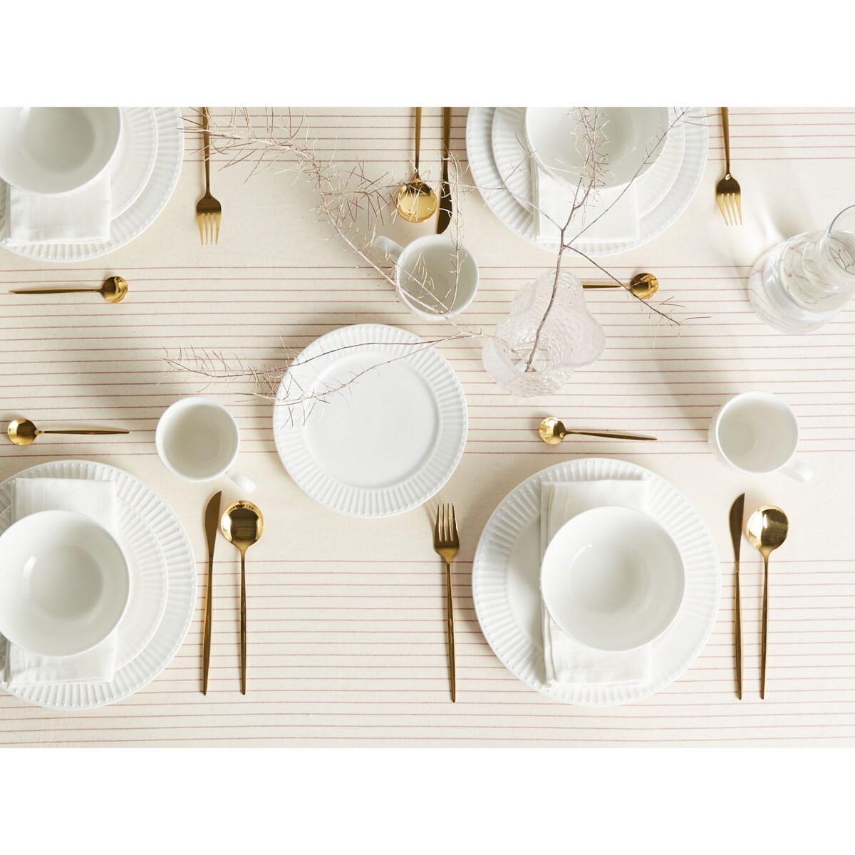 Zastawa stołowa 16-częściowa COWSLIP Porcelana Biały