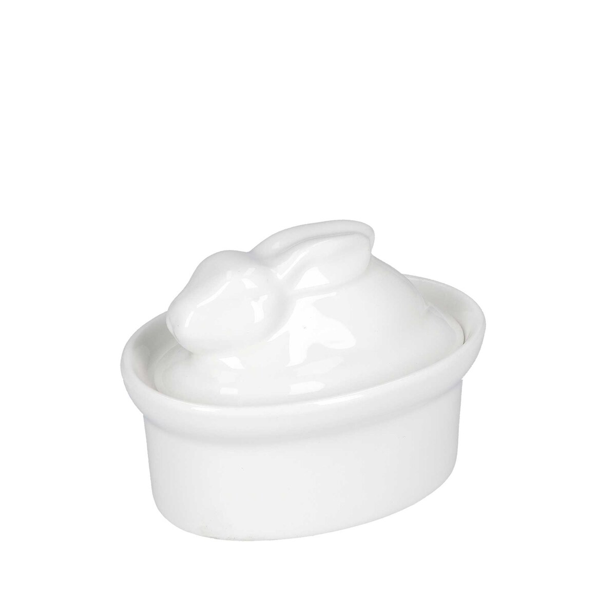 Naczynie do zapiekania Terrine królik - Biały, 10 x 7 cm