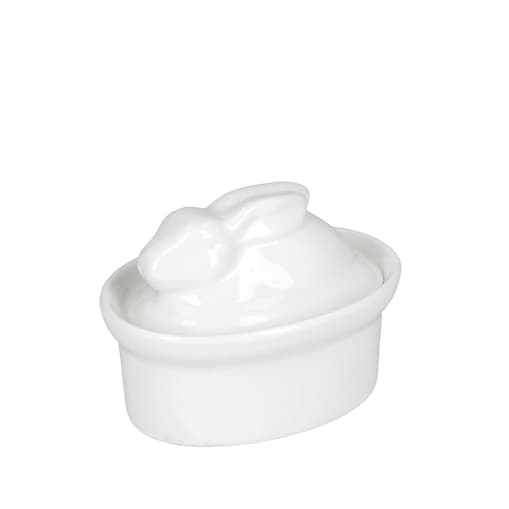 Naczynie do zapiekania Terrine królik - Biały, 10 x 7 cm