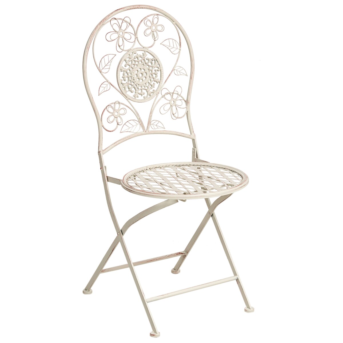 Zestaw 2 krzeseł ogrodowych YAVIZA Składane Metal Jasnobeżowy