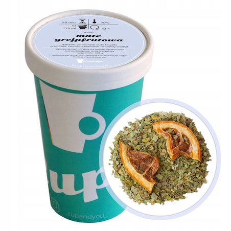 Liściasta sypana herbata YERBA MATE GREJPFRUTOWA bławatek120g premium - herbata liściasta sypana mieszanka napar susz