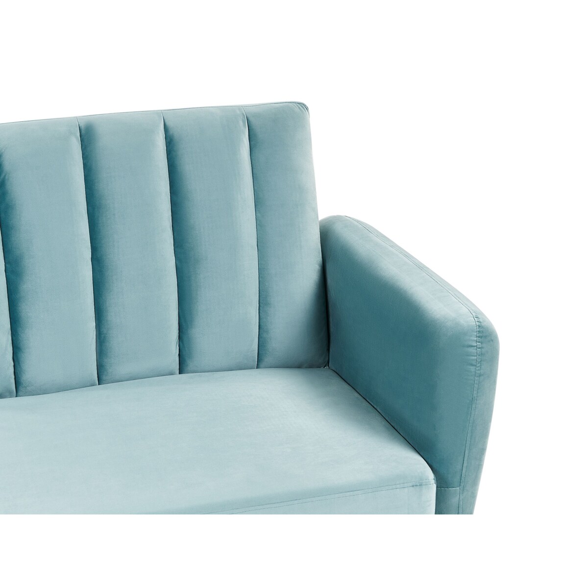 Sofa rozkładana welurowa jasnoniebieska VIMMERBY