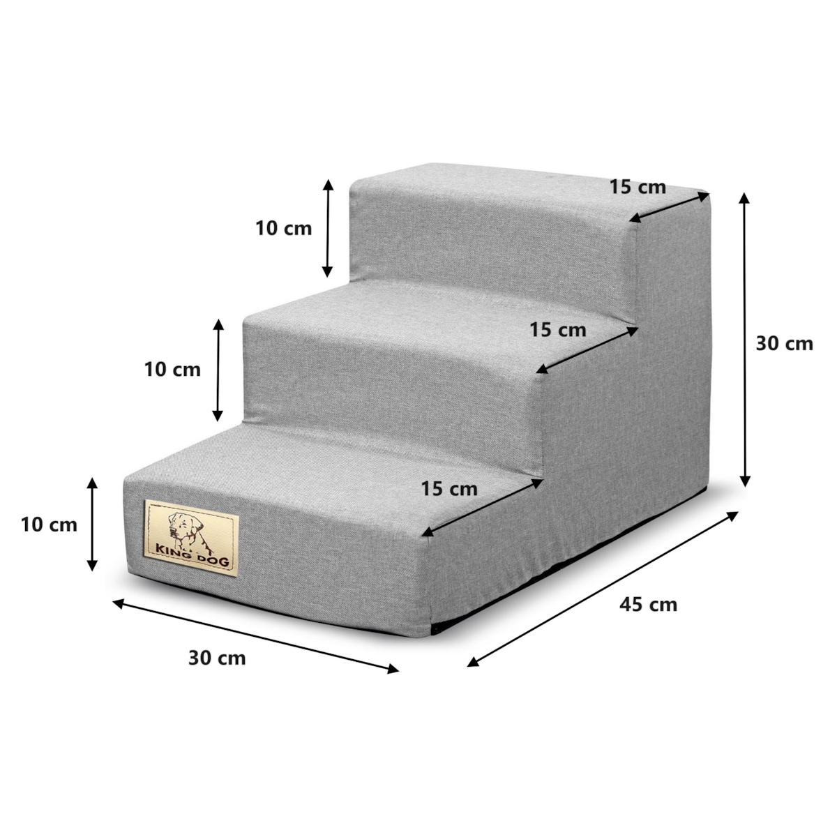 Schody Schodki Dla Psa Kota Rampa Podest 3 Stopnie Stabilne 45X30X30 Cm
