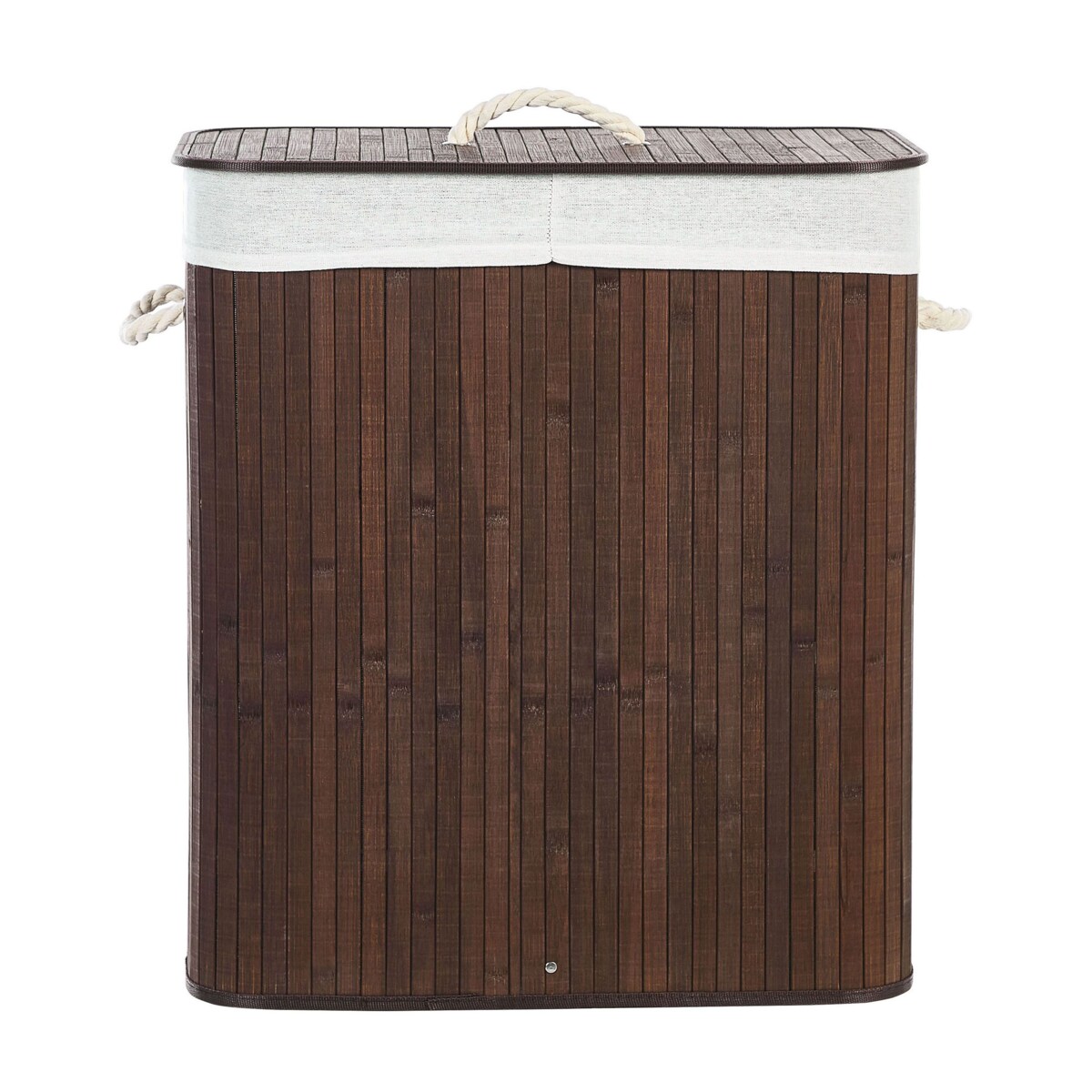 Kosz bambusowy z pokrywką ciemne drewno KANDY