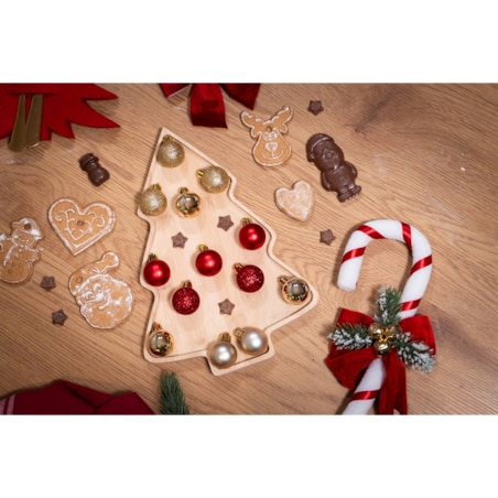 Talerz drewniany choinka XMAS