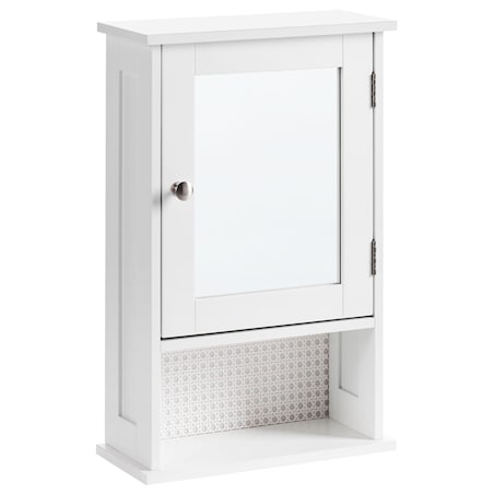 Szafka łazienkowa wisząca z lustrem HUILA 34 cm 53 cm Biały