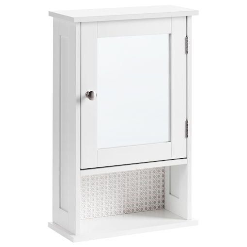 Szafka łazienkowa wisząca z lustrem HUILA 34 cm 53 cm Biały