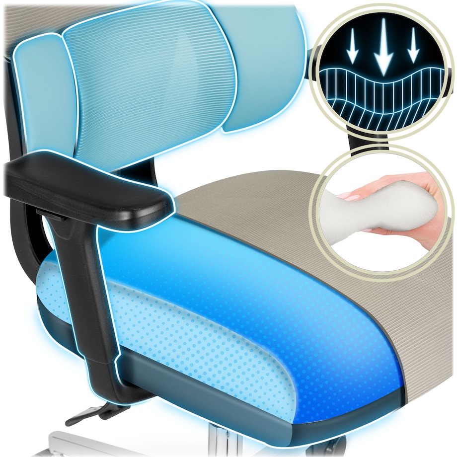 Fotel biurowy obrotowy ergonomiczny krzesło Sofotel Talin szare