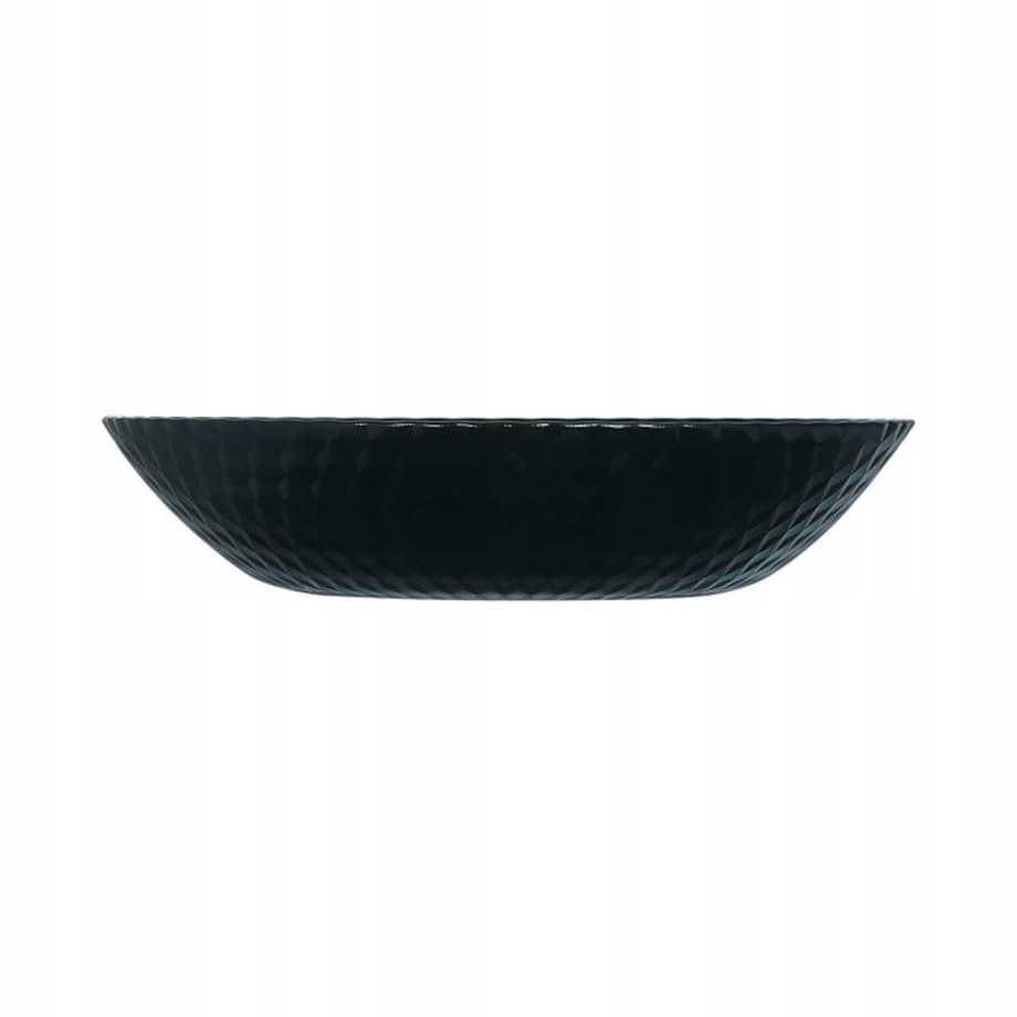 KOMPLET OBIADOWY 18 ele CZARNY PAMPILLE LUMINARC okrągłe talerze zastawa