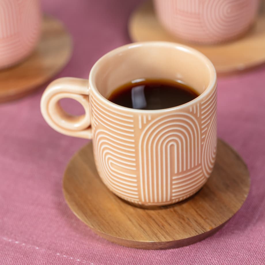 Zestaw filiżanek Sottile, 8,5/9 x 5,5/9 x 6,5/1 cm