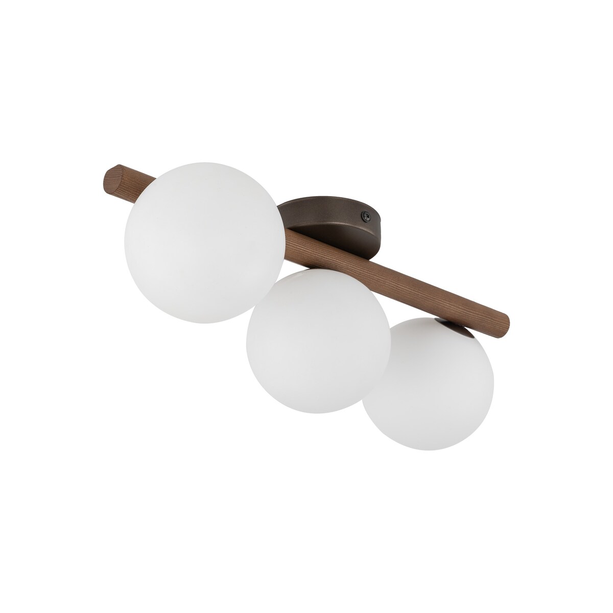 Lampa sufitowa TK Lighting ESTERA WOOD ORZECH 10269 biała, orzech, 3xG9, nowoczesna do salonu i kuchni