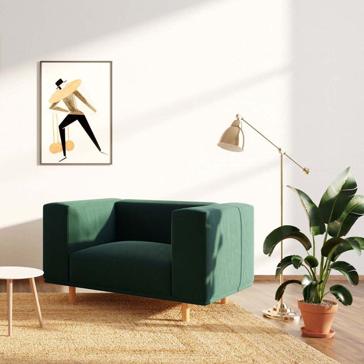 Kukumo fotel Ciemnozielony